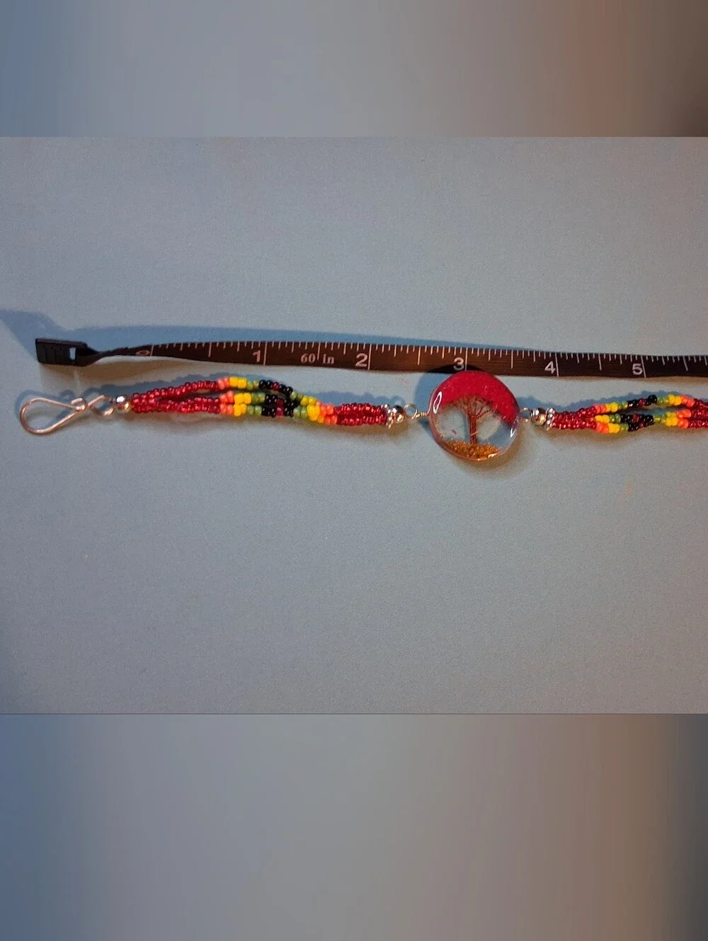 NEW! Red Tree of Life Glass Beaded Bracelet